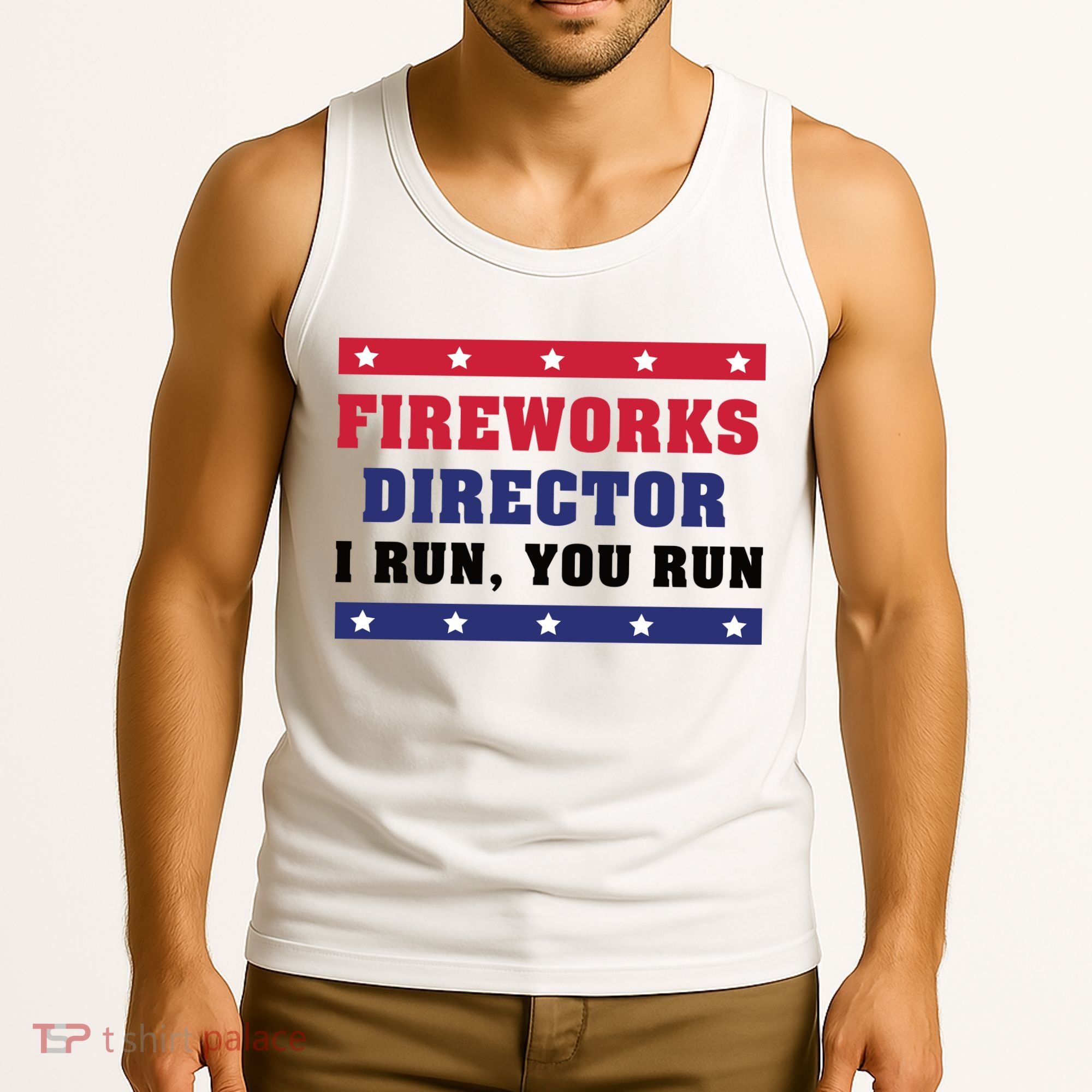 Fireworks Director I Run You Run | 4th Of July Tank Top