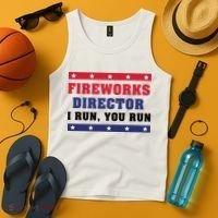 Fireworks Director I Run You Run | 4th Of July Tank Top thumb 4