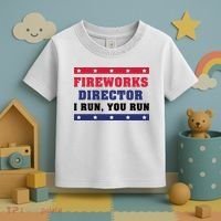Fireworks Director I Run You Run | 4th Of July Toddler T-Shirt thumb 3