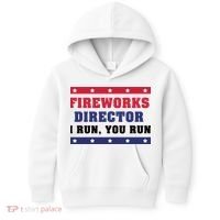 Fireworks Director I Run You Run | 4th Of July Kids Hoodie thumb 0