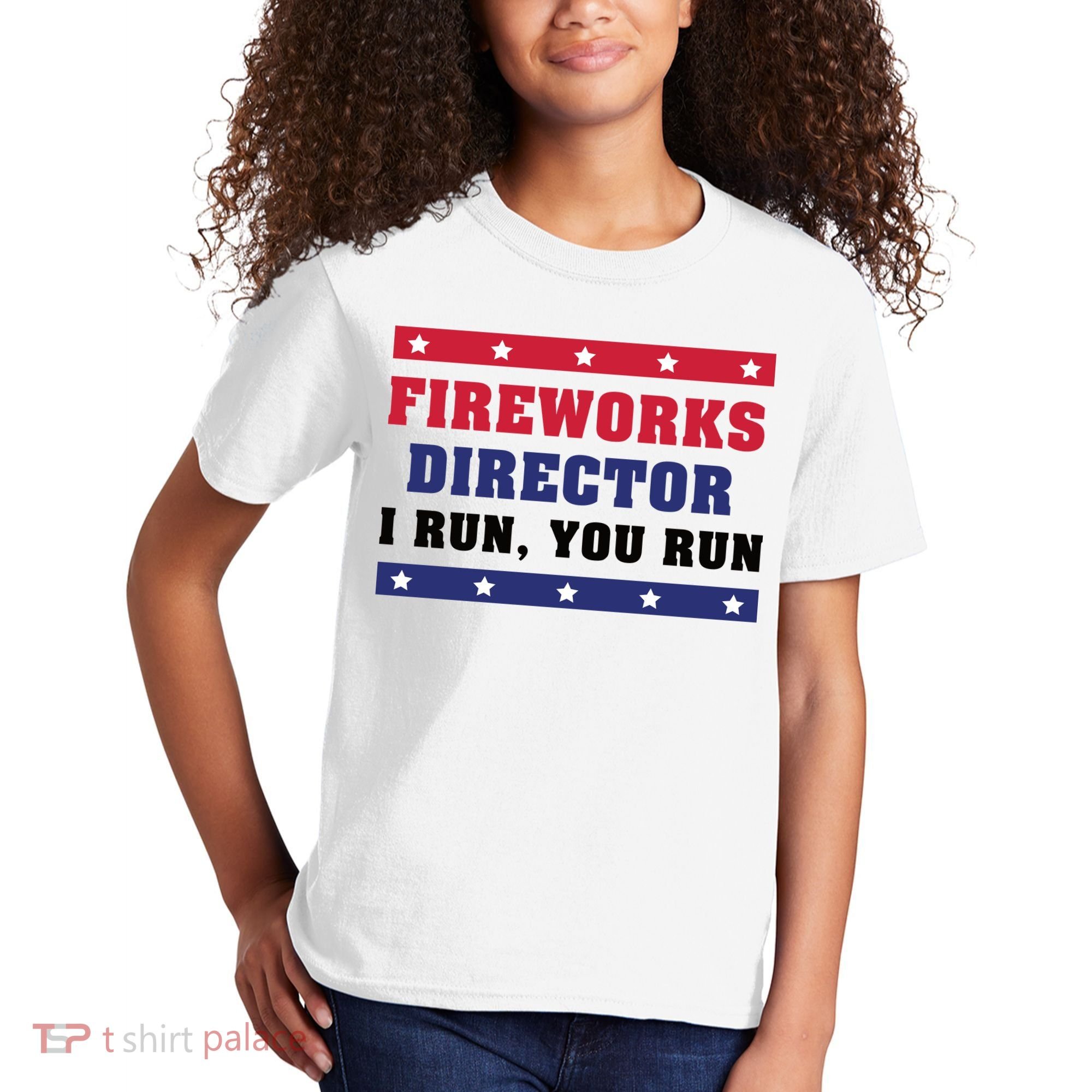 Fireworks Director I Run You Run | 4th Of July Kids T-Shirt