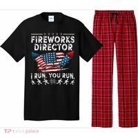 Fireworks Director I Run You Run Flag Funny 4th Of July Pajama Set thumb 0