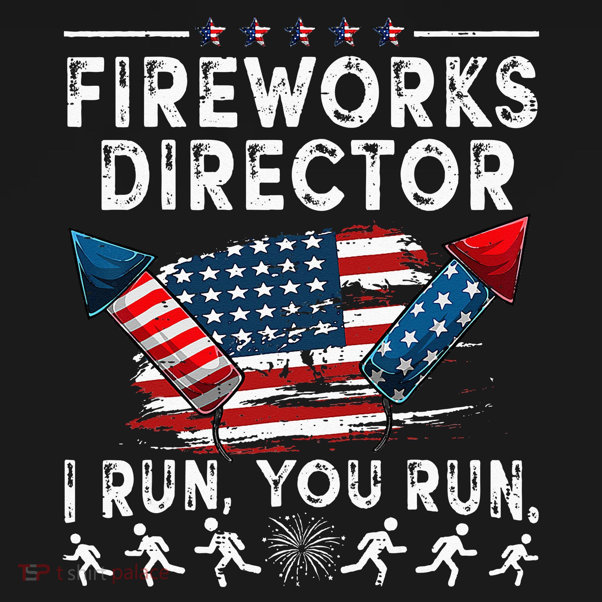 Fireworks Director I Run You Run Flag Funny 4th Of July Women's Hoodie