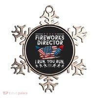 Fireworks Director I Run You Run Flag Funny 4th Of July Ornament thumb 0