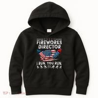 Fireworks Director I Run You Run Flag Funny 4th Of July Kids Hoodie thumb 0