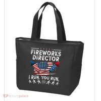 Fireworks Director I Run You Run Flag Funny 4th Of July Tote Bag thumb 3