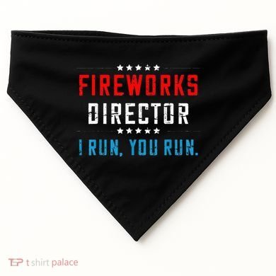 Fireworks Director If I Run You Run USA-Made Doggie Bandana
