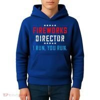 Fireworks Director If I Run You Run Kids Hoodie thumb 4