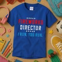 Fireworks Director If I Run You Run Kids T-Shirt thumb 3