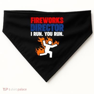 Fireworks Director I Run You Run USA-Made Doggie Bandana