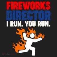 Fireworks Director I Run You Run Plastic Christmas Ball Ornament thumb 1