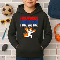 Fireworks Director I Run You Run Kids Hoodie thumb 2