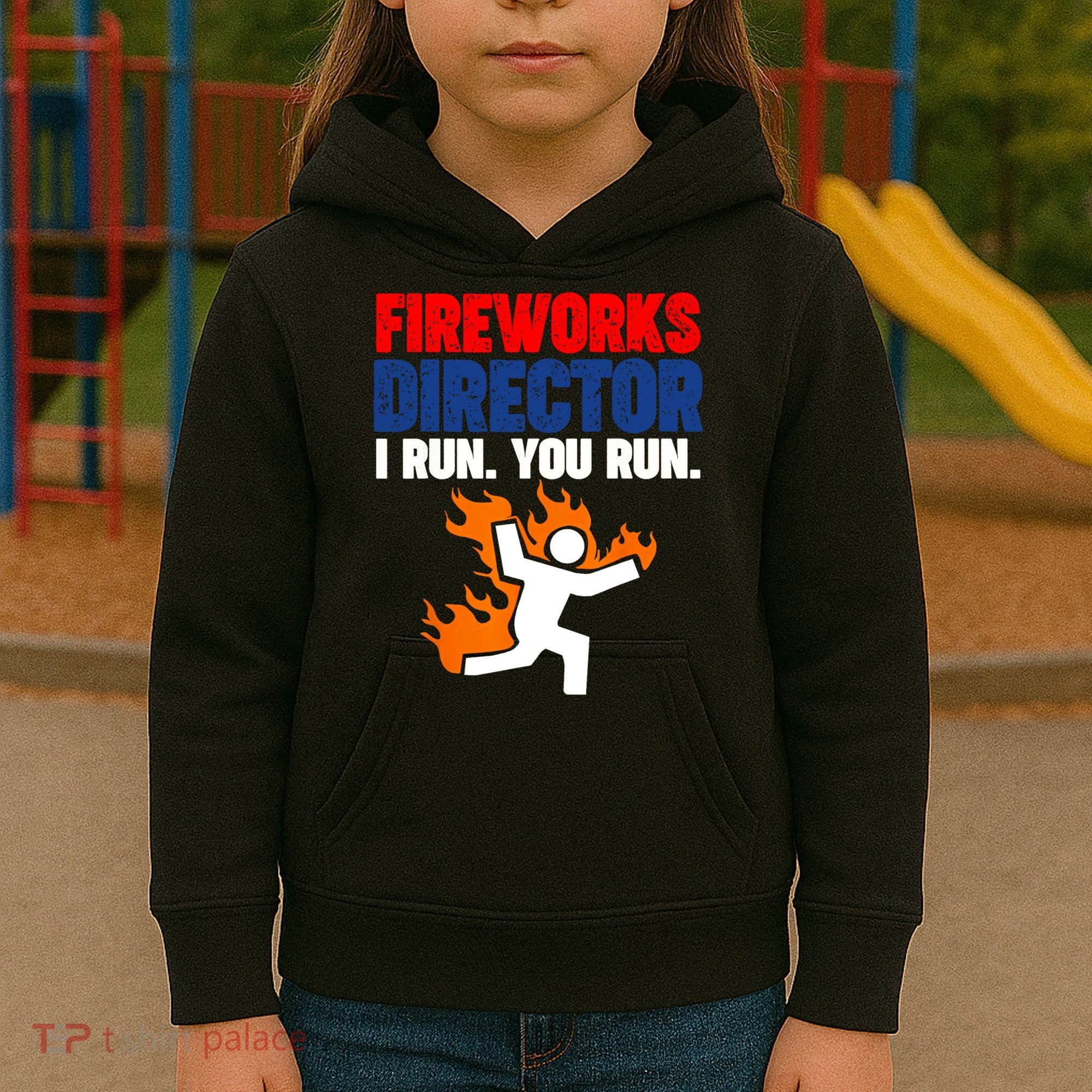 Fireworks Director I Run You Run Kids Hoodie