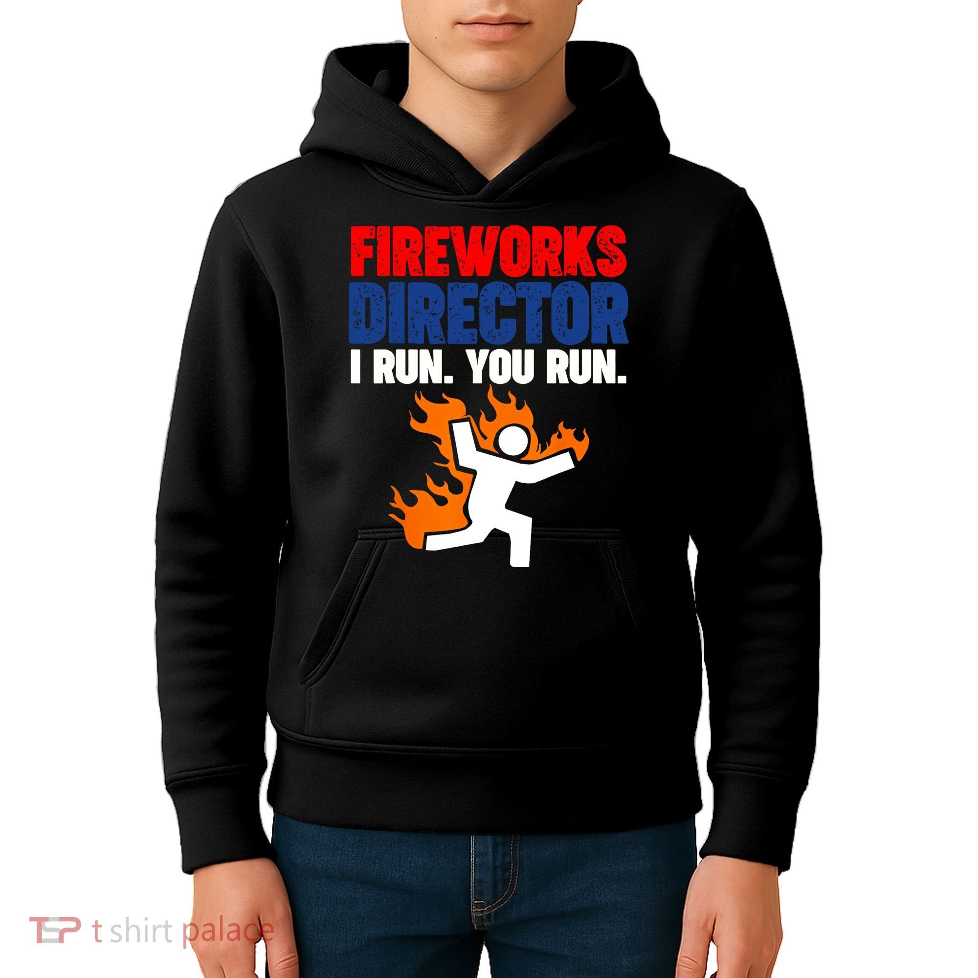 Fireworks Director I Run You Run Kids Hoodie