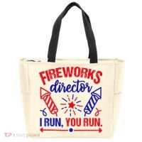 Fireworks Director I Run You Run 4th Of July Usa Tote Bag thumb 0