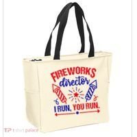 Fireworks Director I Run You Run 4th Of July Usa Tote Bag thumb 2