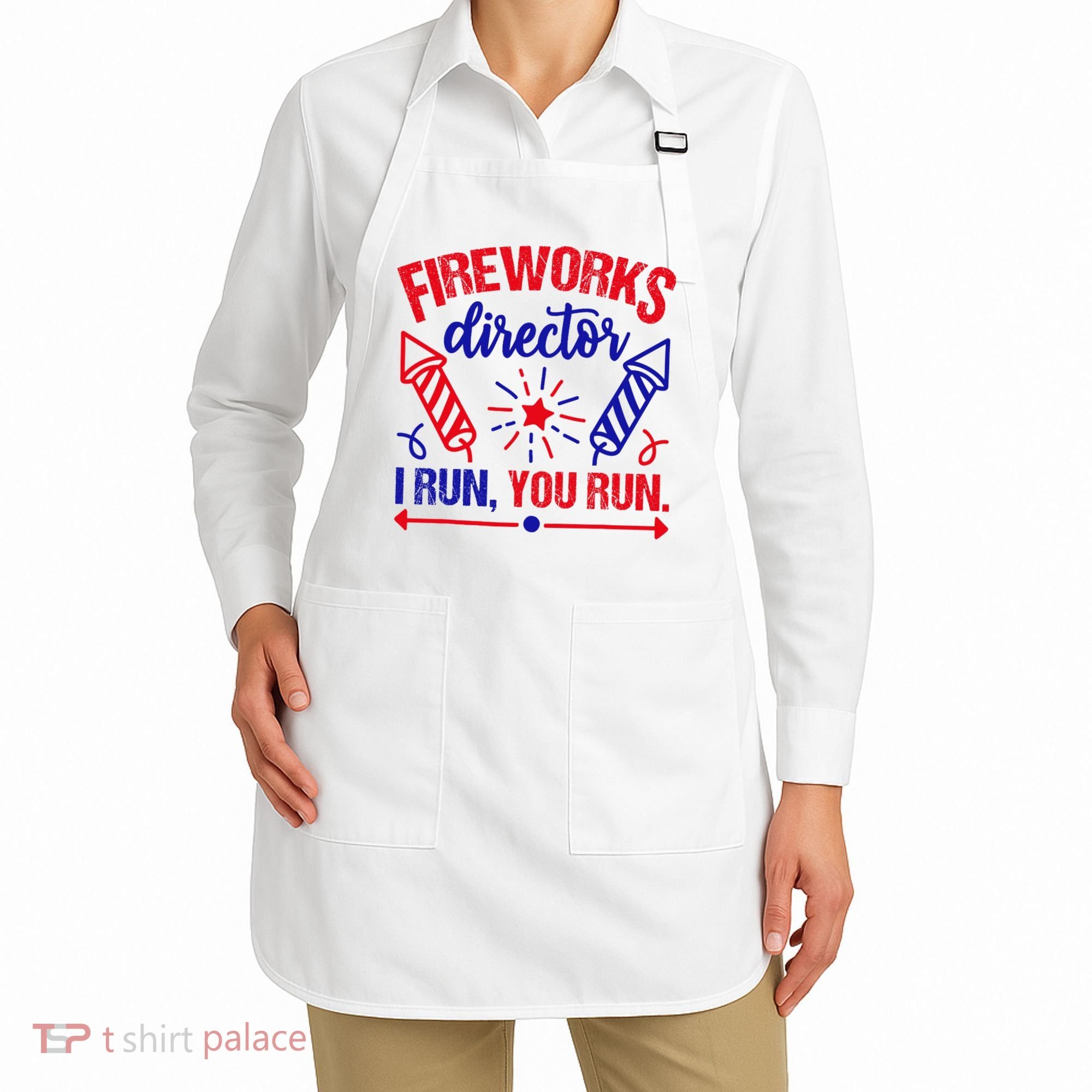 Fireworks Director I Run You Run 4th Of July Usa Apron
