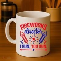 Fireworks Director I Run You Run 4th Of July Usa Coffee Mug thumb 4