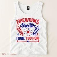 Fireworks Director I Run You Run 4th Of July Usa Tank Top thumb 2