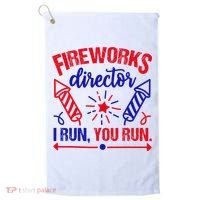 Fireworks Director I Run You Run 4th Of July Usa Golf Towel thumb 0