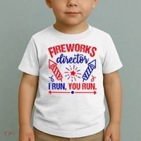 Fireworks Director I Run You Run 4th Of July Usa Toddler T-Shirt thumb 2