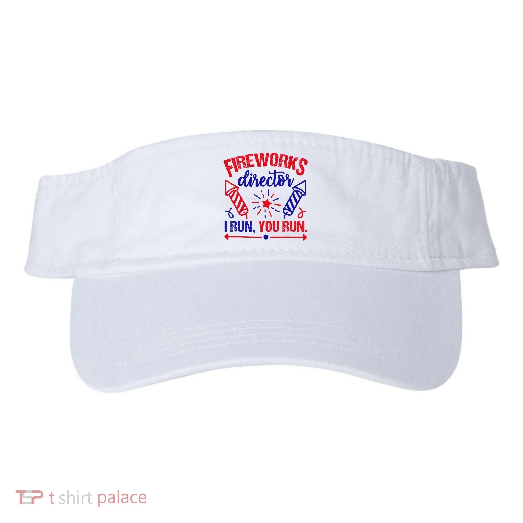 Fireworks Director I Run You Run 4th Of July Usa Visor