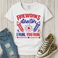 Fireworks Director I Run You Run 4th Of July Usa Women's T-Shirt thumb 3