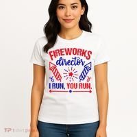 Fireworks Director I Run You Run 4th Of July Usa Women's T-Shirt thumb 4