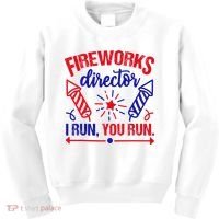 Fireworks Director I Run You Run 4th Of July Usa Kids Sweatshirt thumb 0