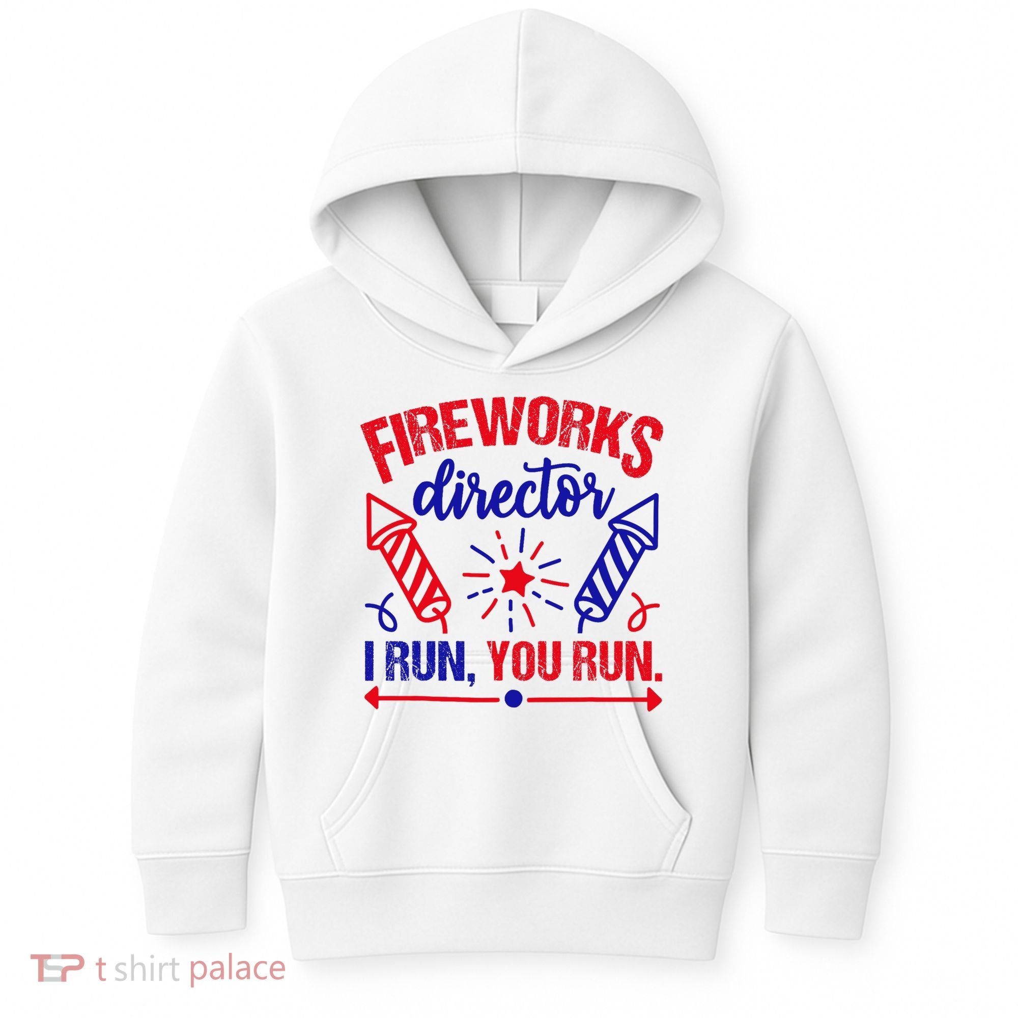 Fireworks Director I Run You Run 4th Of July Usa Kids Hoodie