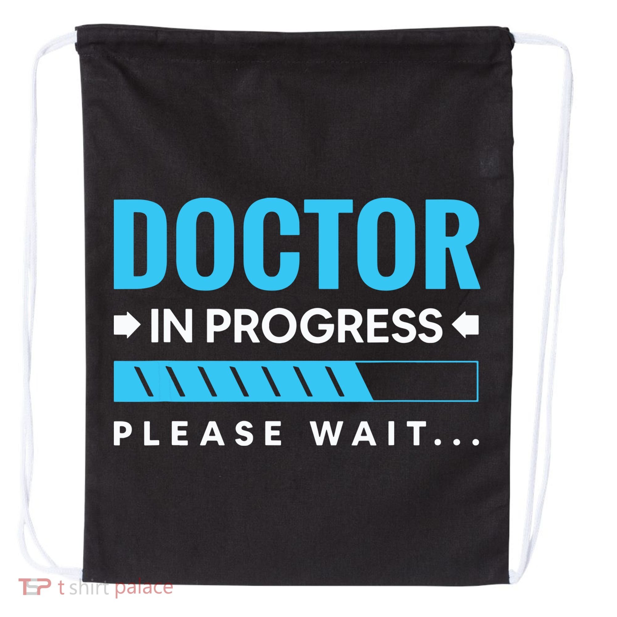 Funny Doctor In Progress Medical Students Drawstring Bag
