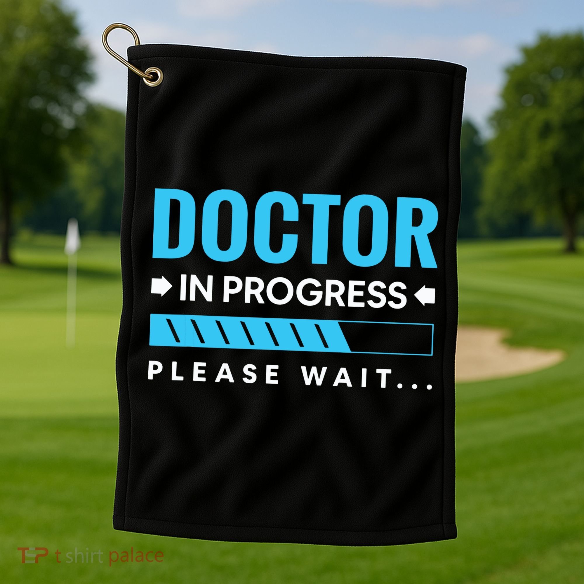 Funny Doctor In Progress Medical Students Golf Towel