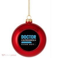 Funny Doctor In Progress Medical Students Plastic Christmas Ball Ornament thumb 0