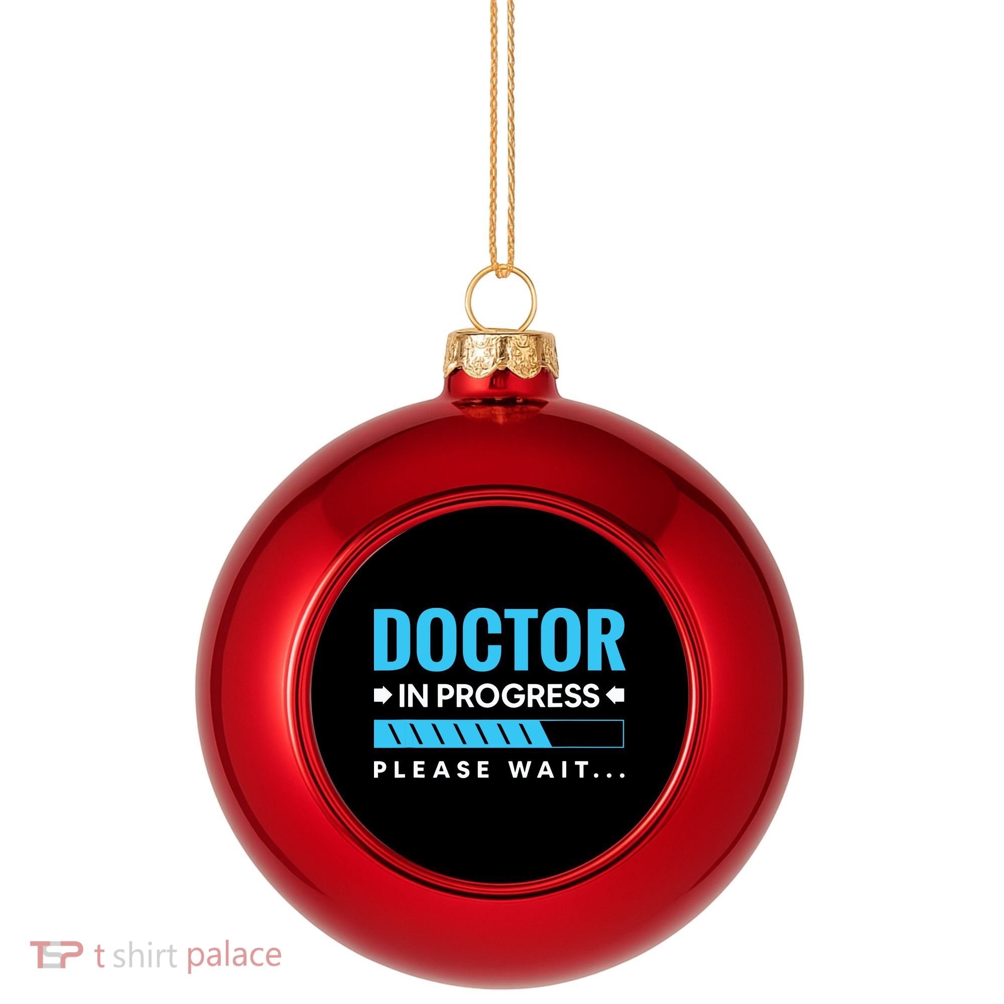 Funny Doctor In Progress Medical Students Plastic Christmas Ball Ornament