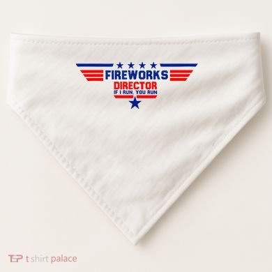 Fireworks Director If I Run You Run USA-Made Doggie Bandana