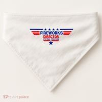 Fireworks Director If I Run You Run USA-Made Doggie Bandana thumb 0
