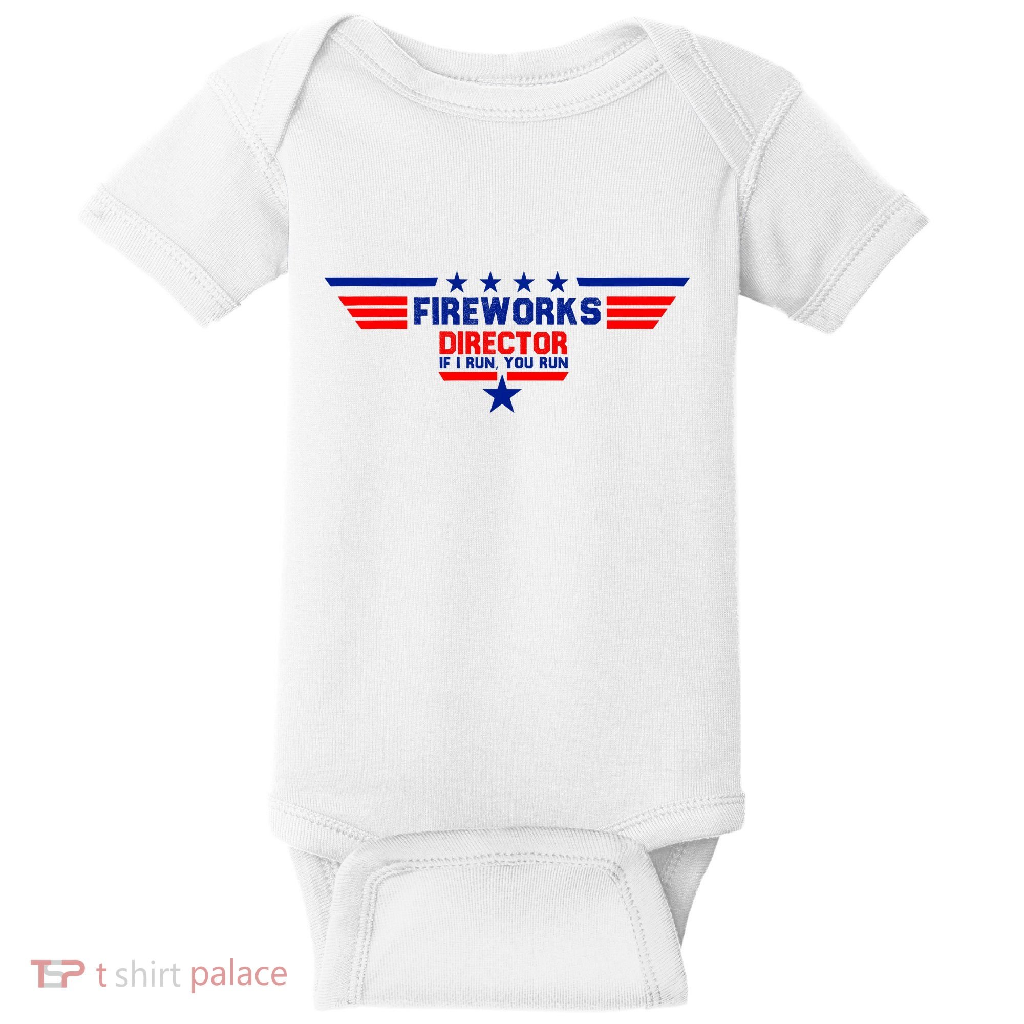 Fireworks Director If I Run You Run Baby Bodysuit