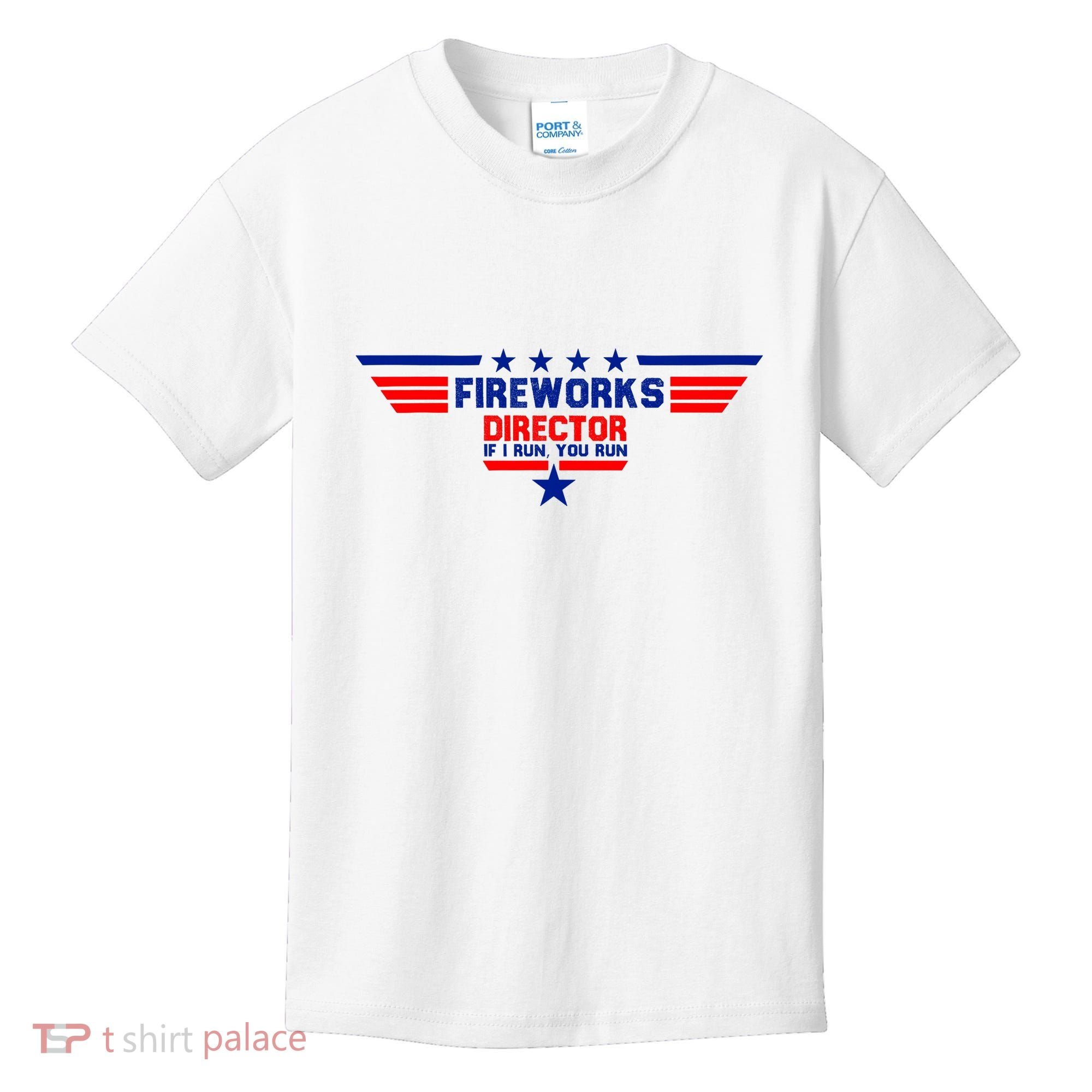 Fireworks Director If I Run You Run Kids T-Shirt