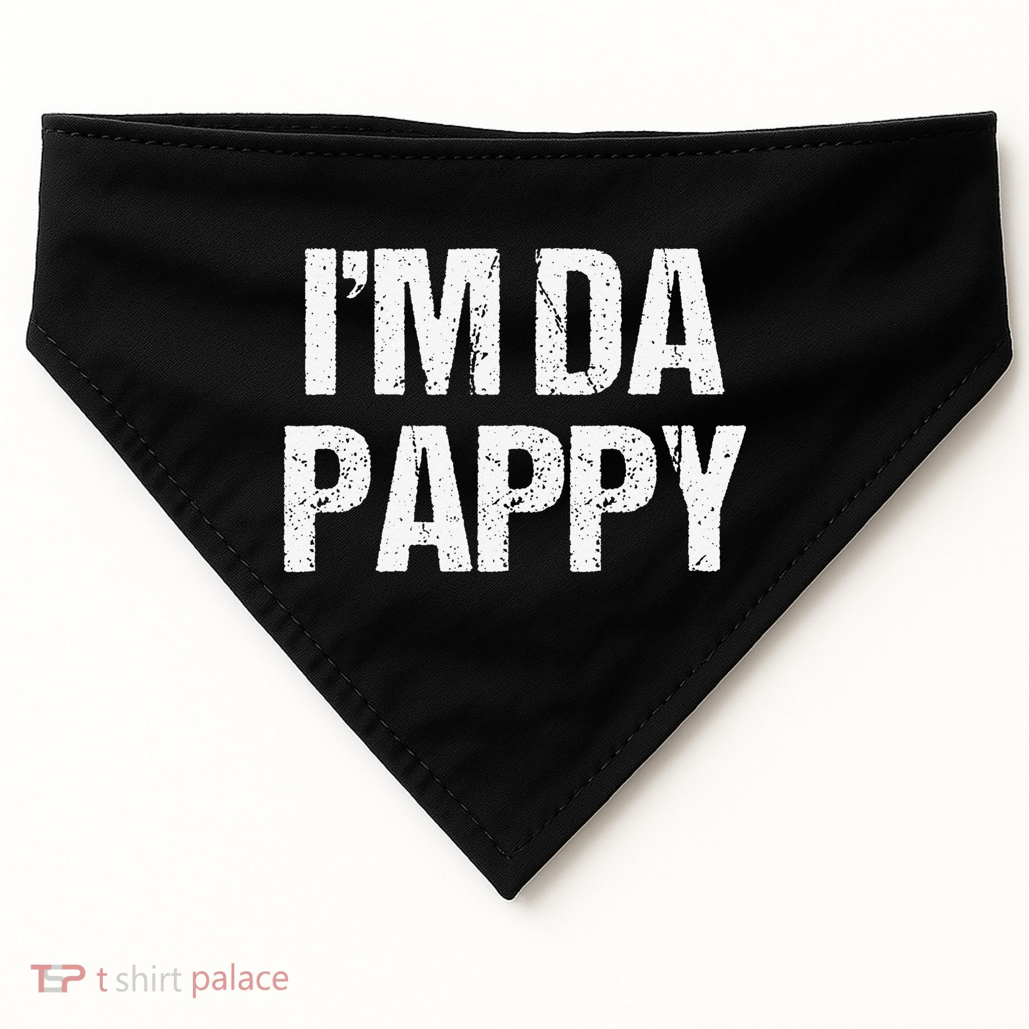 Fathers Day I'M Da Pappy Grandpappy Fathers Day Present USA-Made Doggie Bandana