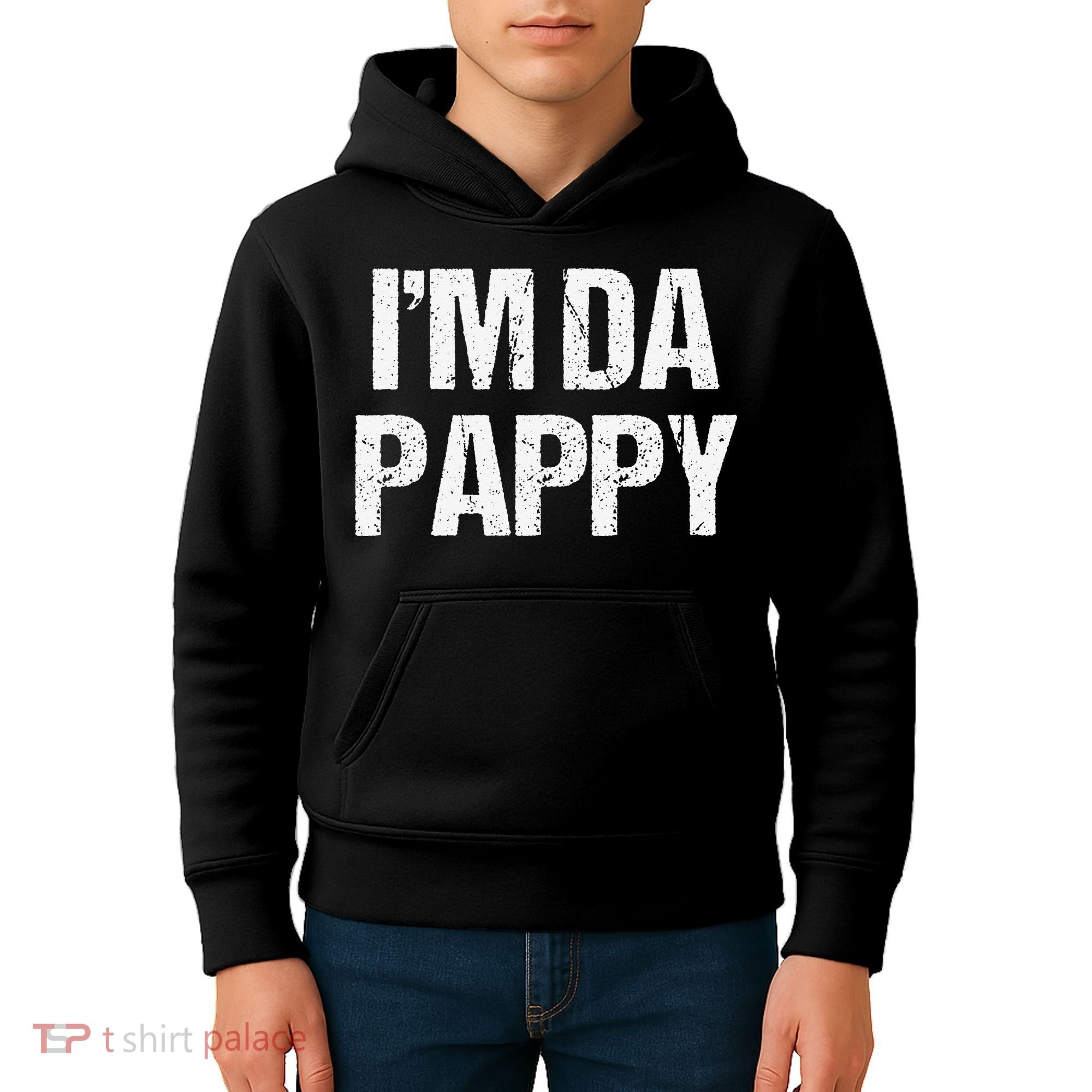 Fathers Day I'M Da Pappy Grandpappy Fathers Day Present Kids Hoodie