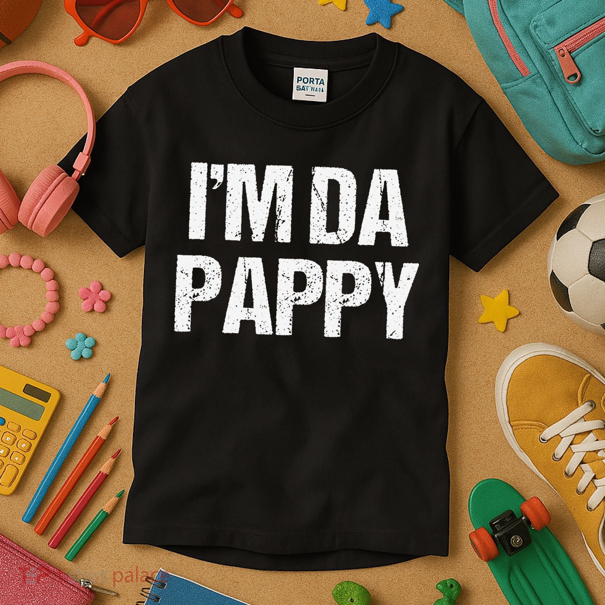Fathers Day I'M Da Pappy Grandpappy Fathers Day Present Kids T-Shirt