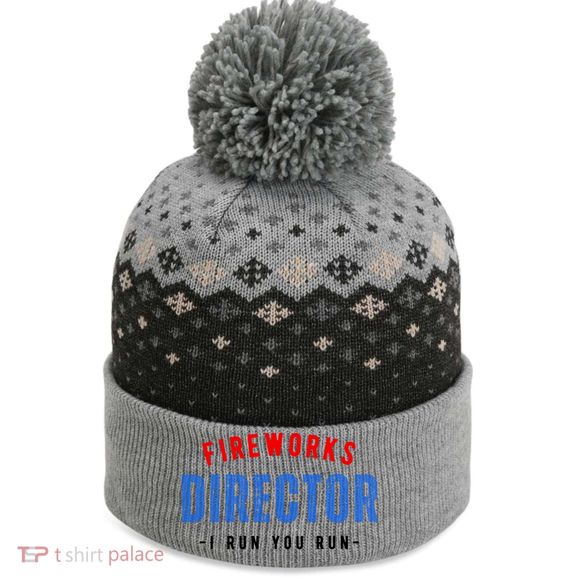 Fireworks Director If I Run You Run The Baniff Cuffed Pom Beanie