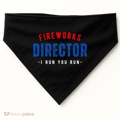 Fireworks Director If I Run You Run USA-Made Doggie Bandana