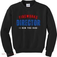 Fireworks Director If I Run You Run Kids Sweatshirt thumb 0