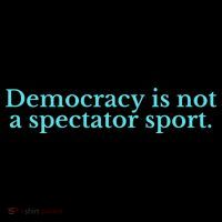 Funny Democracy Is Not A Spectator Sport Women's Hoodie thumb 2