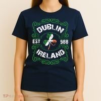Funny Dublin Ireland Saint Patricks Day Green Shamrock Gifts T-Shirt thumb 4