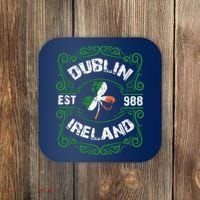 Funny Dublin Ireland Saint Patricks Day Green Shamrock Gifts Coaster thumb 0