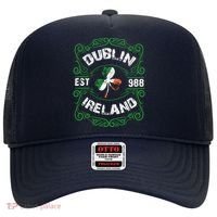 Funny Dublin Ireland Saint Patricks Day Green Shamrock Gifts Hat thumb 0