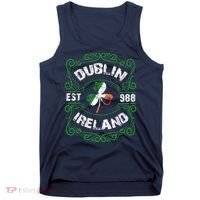 Funny Dublin Ireland Saint Patricks Day Green Shamrock Gifts Tank Top thumb 0