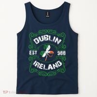 Funny Dublin Ireland Saint Patricks Day Green Shamrock Gifts Tank Top thumb 2